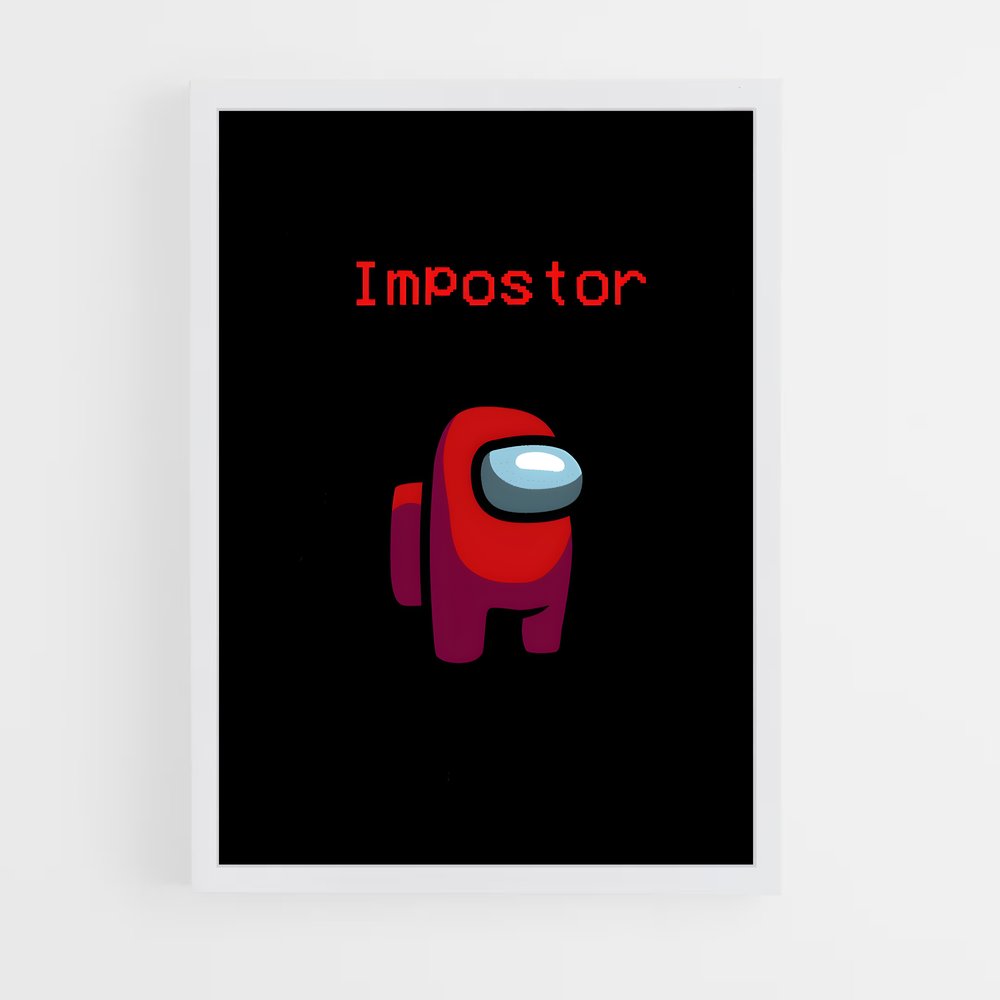 Poster Impostor Noir – affiche Among us (vue 3)